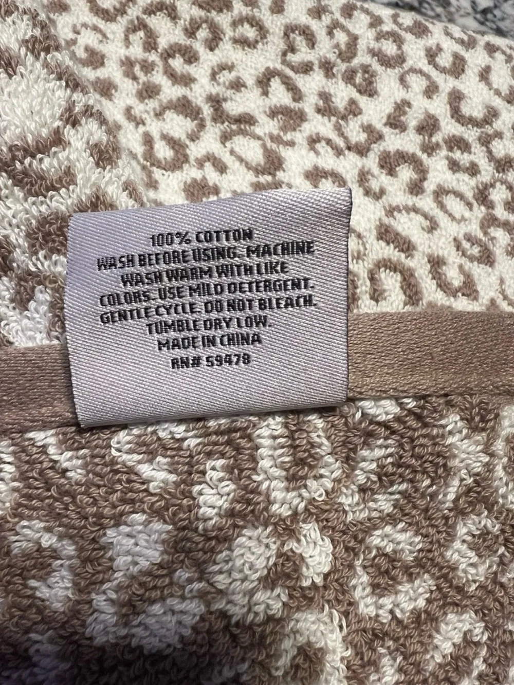 🤎🐆 NWT Rachel Zoe Leopard Bath Towels Set of 2 Animal Cheetah Print